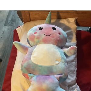 18" Narwhal Giant Tie Dyed Squishy Stuffed Animal Plush Greenbrier Toy Birthday